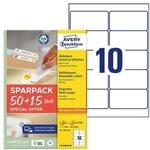Avery Zweckform Universaletiketten wiederabl&ouml;sbar wei&szlig; 96x50,8 mm 650 St&uuml;ck