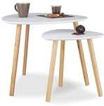relaxdays Satztisch 2er Set