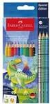 Faber-Castell (Schule) 10 + 3 Buntstfite &raquo;Colour Grip Dino Edition&laquo; braun