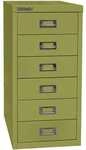 Bisley Schubladenschrank &raquo;MultiDrawer&laquo; A4, einbahnig, 6 Sch&uuml;be gr&uuml;n,...