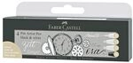 Faber-Castell 4er-Etui Tuschestift &raquo;Pitt Artist Pen&laquo; Schwarz & Wei&szlig; f&uuml;r
