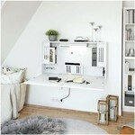 HAMMERBACHER Wandschreibtisch &raquo;Home Office&laquo; 120 cm breit wei&szlig;, 120x65x26 cm