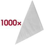 Papstar 1000 Spitzt&uuml;ten gef&auml;delt wei&szlig; - 19 x 18,5 x 26,5 cm wei&szlig;