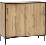 M&ouml;belpartner Schiebet&uuml;renschrank &raquo;Country&laquo; braun, 100.1x96.6x41 cm