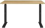 Germania-Werke Schreibtisch h&ouml;henverstellbar (manuell) &raquo;Downey&laquo; 120 cm schwarz,
