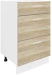 VCM Unterschrank &raquo;Esilo&laquo; 3 Schubladen braun, 50x82x46 cm