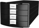 HAN Schubladenbox &raquo;IMPULS&laquo; DIN A4/C4 schwarz, 28x23.5x36.7 cm