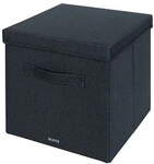 Leitz 2er-Set Aufbewahrungsboxen - Stoff gro&szlig; grau, 33x32.5x38 cm