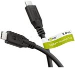 goobay Ladekabel USB-C (USB4) 100 W schwarz 3 m schwarz