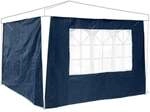 relaxdays 2er-Set Seitenteile f&uuml;r Pavillon 3x3m blau