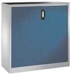 CP Stahlschrank mit Fl&uuml;gelt&uuml;ren 120 x 120 cm blau, 120x120x50 cm