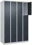 CP Schlie&szlig;fachschrank &raquo;Classic Plus Korpus lichtgrau&laquo; 4x3 F&auml;cher grau, 120x185x50