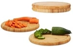 relaxdays 4er-Pack Fr&uuml;hst&uuml;cksbrettchen 30 cm braun