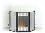 relaxdays Kaminschutzgitter aus Metall silber