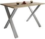 VCM Morgenthaler Schreibtisch &raquo;Xona&laquo; 110/80 cm B&uuml;gel-Fu&szlig;-Gestell silbern...