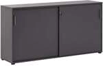 M&ouml;belpartner Schiebet&uuml;renschrank &raquo;1500 B&uuml;ro&laquo; 2 OH grau, 160.2x84.2x41 cm