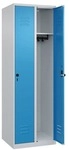 CP Spind &raquo;Classic PLUS Korpus lichtgrau&laquo; 2x1 F&auml;cher blau, 60x185x50 cm