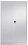 mauser Stahlschrank mit Fl&uuml;gelt&uuml;ren 60 cm tief 5 OH breit grau, 120x195x60 cm