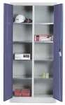 CP Stahlschrank mit Fl&uuml;gelt&uuml;ren 93 x 195 cm blau, 93x195x50 cm