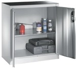 CP Stahlschrank mit Fl&uuml;gelt&uuml;ren 93 x 100 cm grau, 93x100x50 cm
