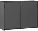 M&ouml;belpartner Schiebet&uuml;renschrank &raquo;1500 B&uuml;ro&laquo; 3 OH grau, 160.2x119.4x41 cm