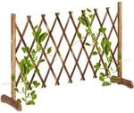 relaxdays Ausziehbares Rankgitter bis 185 cm natur beige