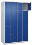 CP Schlie&szlig;fachschrank &raquo;Classic Plus Korpus lichtgrau&laquo; 4x5 F&auml;cher blau, 120x185x50