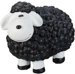 relaxdays Gartenfigur Schaf schwarz