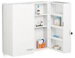 relaxdays Medikamentenschrank &raquo;XXL Premium&laquo; wei&szlig;, 53x53x20 cm