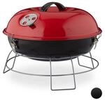 relaxdays Kugelgrill tragbar rot
