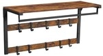VASAGLE Wandgarderobe mit Hutablage und H&auml;ngestange &raquo;LCR201B01&laquo; braun /...