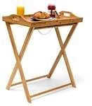 relaxdays Tablettisch Bambus 63,5 cm natur braun