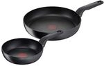 Tefal 2-tlg. Pfannen-Set &raquo;HARD TITANIUM PRO&laquo; 24 cm / 28 cm grau
