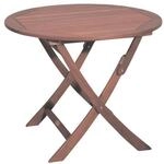 Garden Pleasure Holz-Gartenklapptisch &raquo;Stockholm&laquo; rund &Oslash; 90 cm braun, 90x73x90 cm