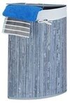 relaxdays Eckw&auml;schekorb Bambus 60 l grau