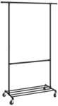 Songmics Rollgarderobe schwarz 100/49/198 cm schwarz, 100x198x49 cm