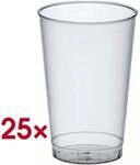 Papstar 25er-Pack Mehrweg-Trinkbecher PP 0,3L transparent transparent, 11.8 cm