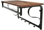 VASAGLE Wandgarderobe braun / schwarz 60/30/31,7 cm braun, 60x31.7x30 cm