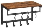 VASAGLE Wandgarderobe braun / schwarz 40/24/24 cm braun, 40x24x24 cm