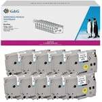 G&G 10er-Pack Schriftband ersetzt Brother TZe-231 12 mm schwarz, 1.2 cm