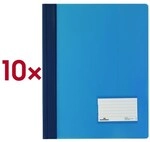 Durable Schnellhefter DURALUX A4 &Uuml;berbreite PVC 200 Blatt 10 St&uuml;ck blau,...