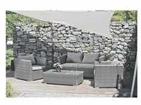 4-tlg. Garten-Lounge-Set mit Tisch »Avila« weiß, Garden Pleasure, 111x35 cm