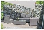 Garden Pleasure 4-tlg. Garten-Lounge-Set mit Tisch &raquo;Avila&laquo; wei&szlig;, 111x35 cm