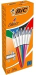 BIC 12er-Pack Kugelschreiber &raquo;4 Colours Shine&laquo; rot