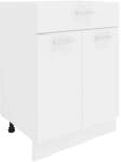 VCM Unterschrank &raquo;Esilo&laquo; 60 cm breit 2 T&uuml;ren 1 Schublade wei&szlig;, 60x82x46 cm