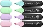 Schneider 4er-Etui Textmarker &raquo;Job Pastell&laquo; schwarz