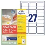 Avery Zweckform Universaletiketten wiederabl&ouml;sbar wei&szlig; 63,5x29,6 mm 1755 St&uuml;ck