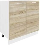 VCM Unterschrank &raquo;Esilo&laquo; 80 cm breit 2 T&uuml;ren braun, 80x46 cm