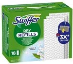 Swiffer 18er-Pack Bodenwischt&uuml;cher trocken &raquo;DRY&laquo; Nachf&uuml;llpack, 20.5 cm