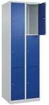 CP Schlie&szlig;fachschrank &raquo;Classic Plus Korpus lichtgrau&laquo; 2x3 F&auml;cher blau, 60x185x50